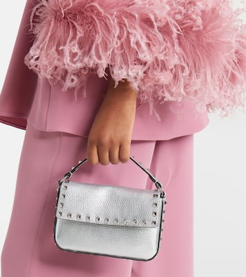 Borsa Rockstud Small in pelle metallizzata | Valentino Garavani
