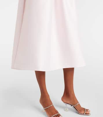 Belted taffeta midi dress | Self-Portrait