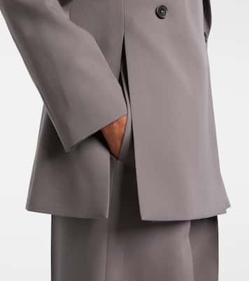 Double-breasted wool gabardine blazer | Jil Sander