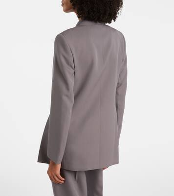 Double-breasted wool gabardine blazer | Jil Sander