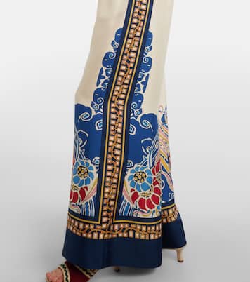 Printed silk palazzo pants | La DoubleJ