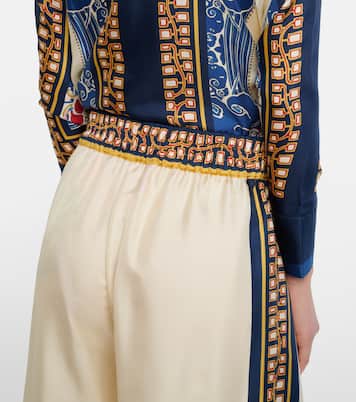 Printed silk palazzo pants | La DoubleJ
