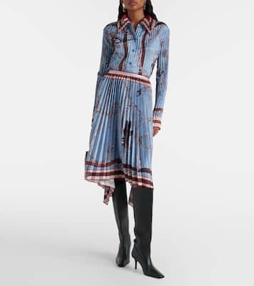 Pleated printed midi skirt | Acne Studios