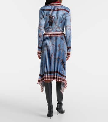Pleated printed midi skirt | Acne Studios