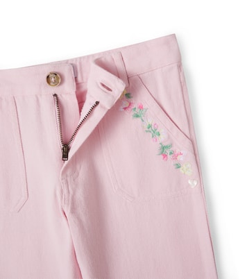 Bestickte Hose aus Baumwoll-Twill | Tartine et Chocolat