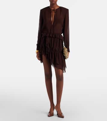 Ruffled asymmetric minidress | Jacques Wei
