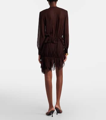Ruffled asymmetric minidress | Jacques Wei