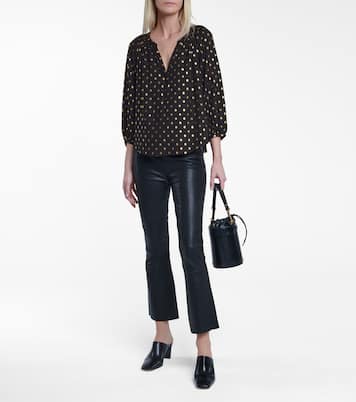 Maisee polka-dot blouse | Velvet