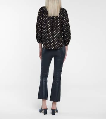 Maisee polka-dot blouse | Velvet
