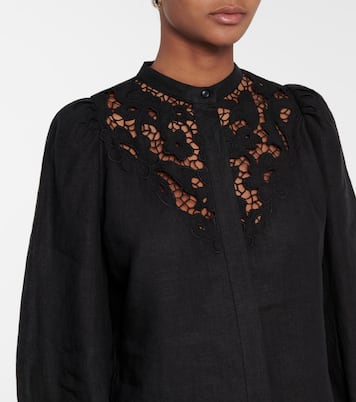 Chemise Etima brodée en lin | Isabel Marant