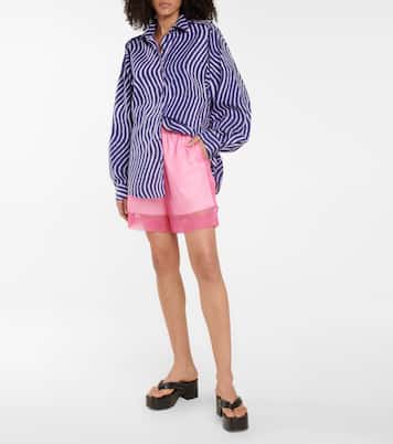 Shorts in organza di seta e cotone | Dries Van Noten