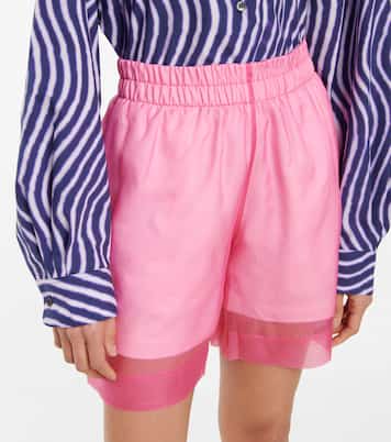 Shorts in organza di seta e cotone | Dries Van Noten
