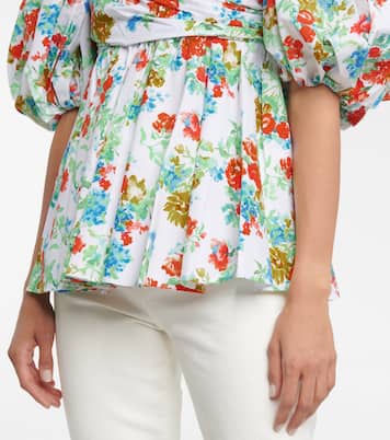 Brie floral cotton-blend top | Caroline Constas