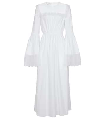 Abito midi in cotone con pizzo | Giambattista Valli
