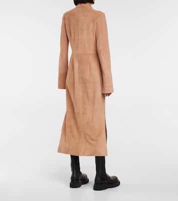 Casia suede and leather maxi dress | Joseph