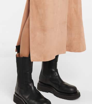 Casia suede and leather maxi dress | Joseph
