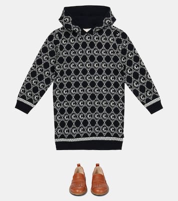Intarsia-knit cotton and wool dress | Chloé Kids