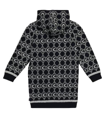 Intarsia-knit cotton and wool dress | Chloé Kids