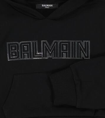 Sudadera con capucha de algodón con logo | Balmain Kids