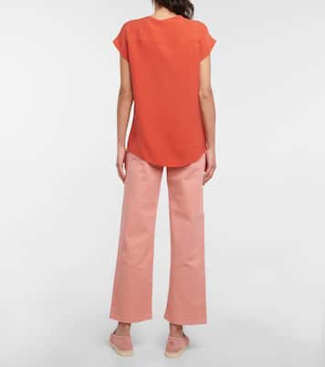 Jenette silk crêpe de chine top | Loro Piana