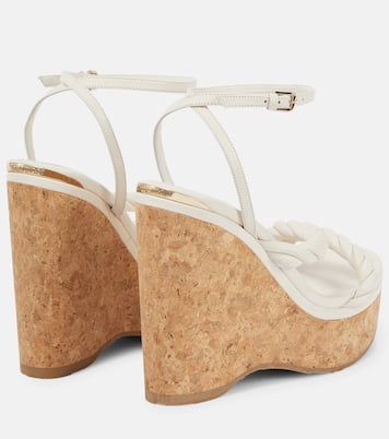 Diosa 130 leather wedge sandals | Jimmy Choo