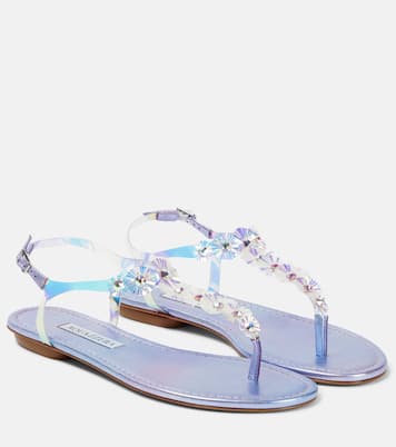 Meteorite embellished PVC sandals | Aquazzura