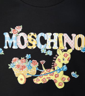T-shirt in misto cotone con logo | Moschino Kids