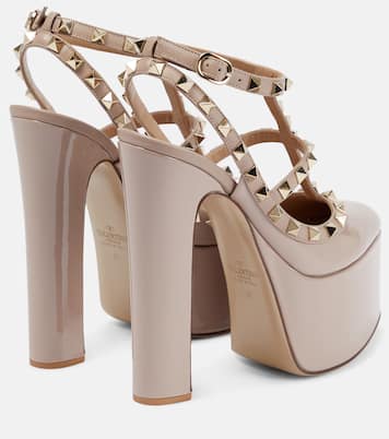 Rockstud patent leather platform pumps | Valentino Garavani