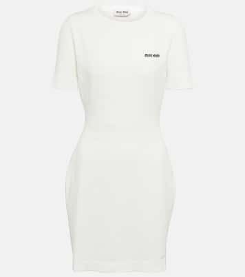 Miniabito in misto cotone | Miu Miu