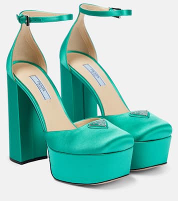 Pumps in raso con plateau | Prada