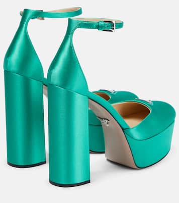 Pumps in raso con plateau | Prada