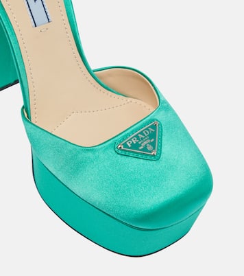 Pumps in raso con plateau | Prada