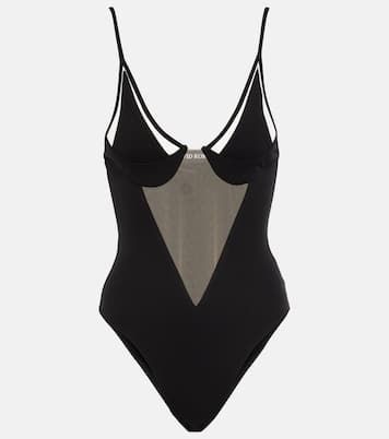 Mesh-paneled bodysuit | David Koma