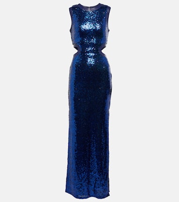 Sequined cutout maxi dress | Staud