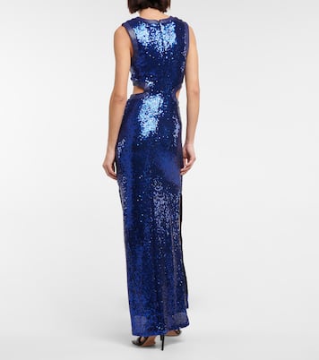 Sequined cutout maxi dress | Staud