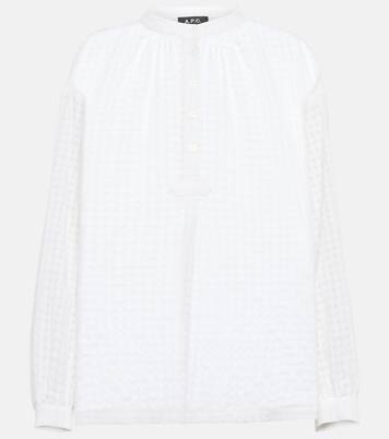 Flora checked cotton blouse | A.P.C.