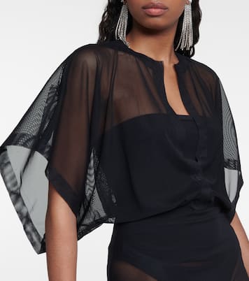 Obie semi-sheer maxi dress | Norma Kamali