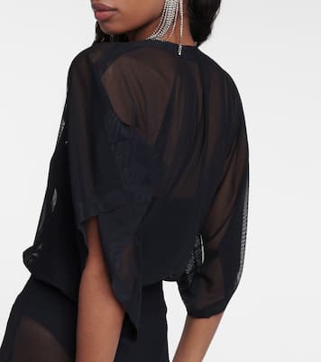 Obie semi-sheer maxi dress | Norma Kamali