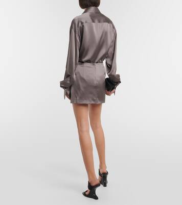 Silk charmeuse miniskirt | Peter Do