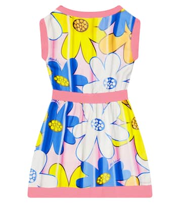 Abito in raso e cotone con stampa | Moschino Kids