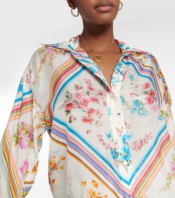 Blusa Halcyon in seta con stampa | Zimmermann