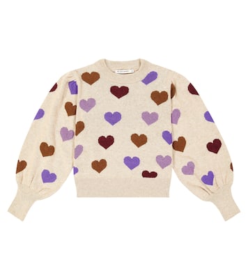 Pull Hearts intarsia en laine mélangée | The New Society