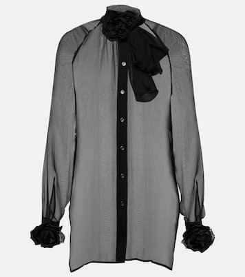 Verzierte Bluse aus Seidenchiffon | Dolce&Gabbana