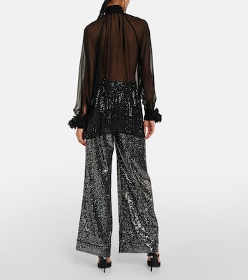 Verzierte Bluse aus Seidenchiffon | Dolce&Gabbana