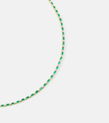 Collier Linear en or 18 ct et émeraudes | Suzanne Kalan