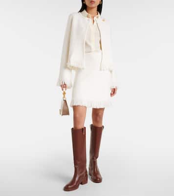 Fringed bouclé miniskirt | Chloé