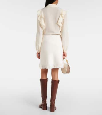 Fringed bouclé miniskirt | Chloé