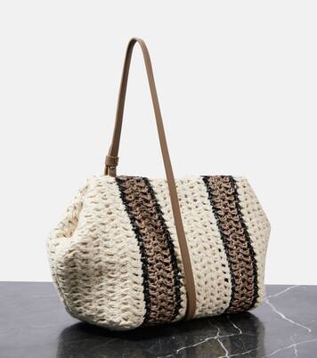Borsa a tracolla Small in crochet | Brunello Cucinelli