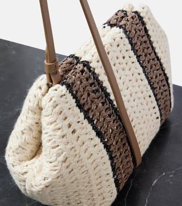 Borsa a tracolla Small in crochet | Brunello Cucinelli