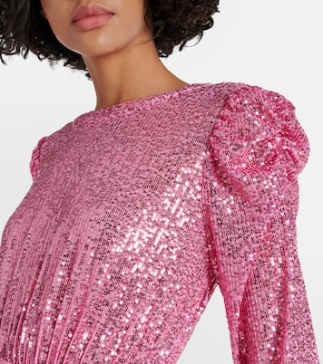 Cerise sequined midi dress | Rixo